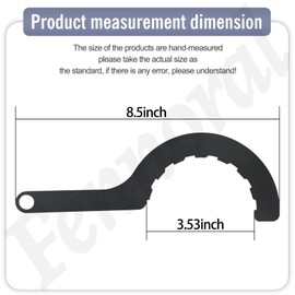 Fennoral Heavy Duty Upgrade - Salt Water Chlorinator Pool Tool Wrench - Compatible with Hay-ward Turbo Cell and GLX-Cell 2" Union - Fits 15 Pads, NOT for 16 PADS Turbo Cell (Black)