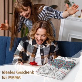 Niyewsor Geschenke für Mama, Mama Geschenk, Kuscheldecke Flauschig Geburtstagsgeschenk für Mama, Decke Geschenk Mama Geburtstag, Muttertagsgeschenk für Mama, 157 * 132 cm