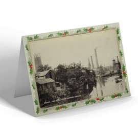 CHRISTMAS CARD - Vintage Derbyshire - Derby. The River from Derwent Bridge (a)