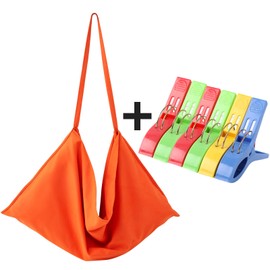 VOCOOL Chaise Lounge Chair Towel Cover with Side Pockets Thick and Quick Dry Beach Chair Cover Pool Chair Towel Lounge Chair Cover for Swimming Pool Sun Lounger Hotel Sunbathing Vacation, Orange