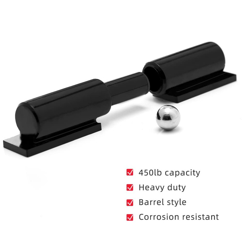 Heavy Duty Gate Hinges 7 Inches - 2 Pack Black