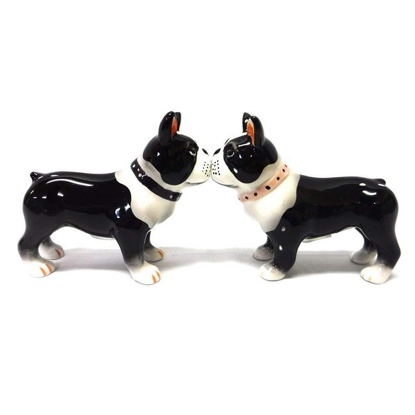 Pacific Giftware Salt & Pepper Shakers - Boston Terrier Pups Magnetic Salt and Pepper Shakers