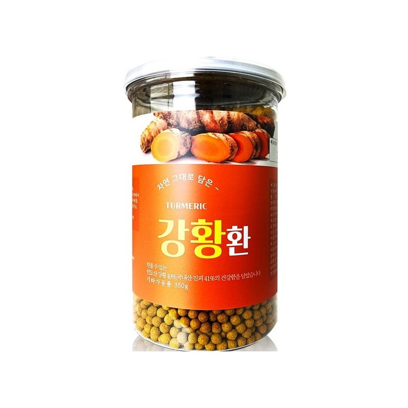 강황정 커큐민 헬로우그린 인도산 강황환 350g 통 진피함유 Turmeric Supplement