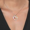 Gem Stone King Rhodium Plated Pendant with Chain Created Ruby