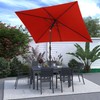 SUNVIVI OUTDOOR 6.5 x 10 Ft Rectangular Patio Umbrella Aluminum