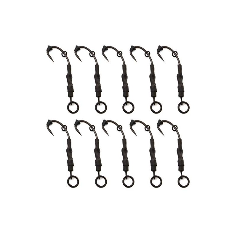 Pack of 10 Phoxinus Ronnie Rigs All black with Teflon
