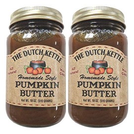 The Dutch Kettle Amish Homemade Style Pumpkin Butter 2-18 Oz. Jars All Natural Non-GMO No Preservatives Gluten Free