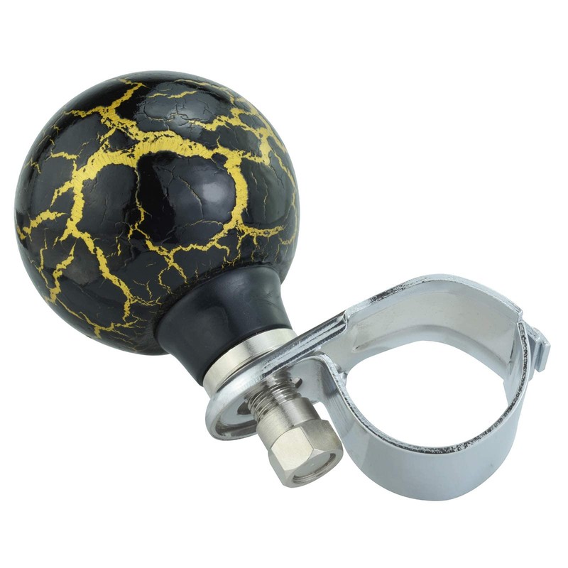 Lunsom Ball Steering Wheel Knob Marbling Round Suicide Spinner Turning