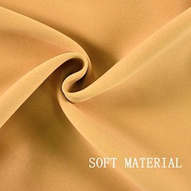 DECOVSUN Cenefa amarilla para cocina, opaca con aislamiento térmico de 100 x 18 pulgadas, cortinas cortas con ojales para dormitorio/sala de estar, 1 panel