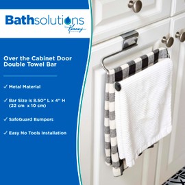 Kenney Cabinet Door Towel Bar, Chrome