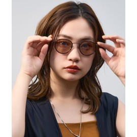 Zofu UNITED ARROWS SUNGLASSES Boston-type Sunglasses, Unisex, UV Protection, UV Protection, Stylish, Men's, 48 □ 22-145, brown (clear)