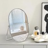 Numjeg Vanity Makeup Mirror for Desk with Metal Stand Tabletop