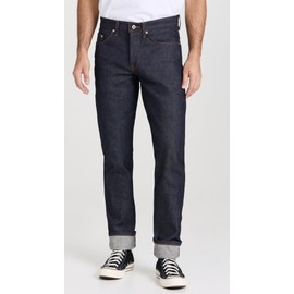 Naked & Famous Denim Men's WeirdGuy Low Rise Tapered Leg Jean In Dirty Fade Selvedge, Dirty Fade Selvedge, 34x35