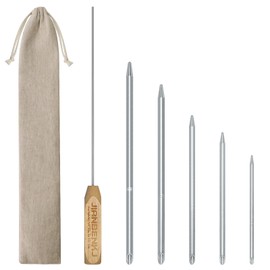 Rope Splicing Tool Kit, Rope Splicing Kit for Splicing Double Braid Rope 1/4", 5/16", 3/8", 7/16" and 1/2" & Rope Fids Pusher, Aluminum FID Rope Splicing Fids Kit for Double Braid Eye Splice