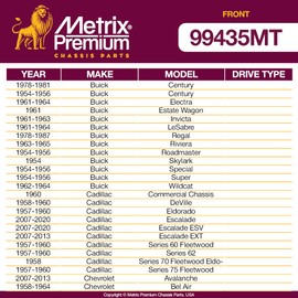 Metrix Premium 2 PCS Front Stabilizer Bar Link Kit K700432 / K700538 Fits 07-16 Escalade, 07-13 Avalanche, 07-16 Silverado 1500, 15-16 Suburban, 07-16 Tahoe, Sierra, 07-16 Yukon