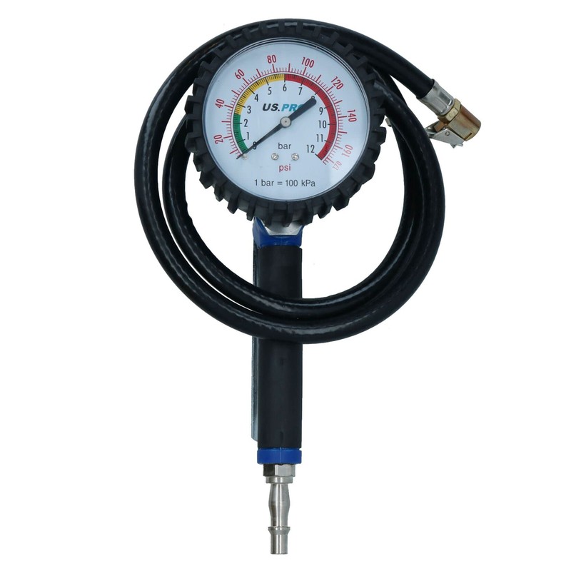 Heavy Duty Tyre Inflator Gauge With Long Reach Hose 1