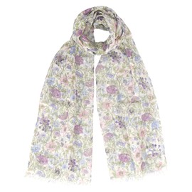 [インターモード メイド ウィズ リバティ ファブリック] レディース ロングハンカチ 19002004 ハンカチ 女性 Rachel UV加工 19002004C パープル[C] 約 横36cm×縦160cm