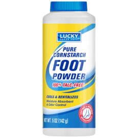 Pure Cornstarch Foot Powder 100% Talc-Free, 5oz. (142g)
