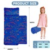 Toddler Nap Mat/Removable Pillow -Dinosaur- Carry Handle with Straps Closure,Toddler