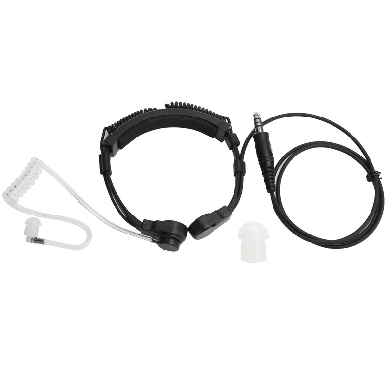 Telescopic Throat Vibration Microphone Earphone Headphone for Walkie Talkie Radio