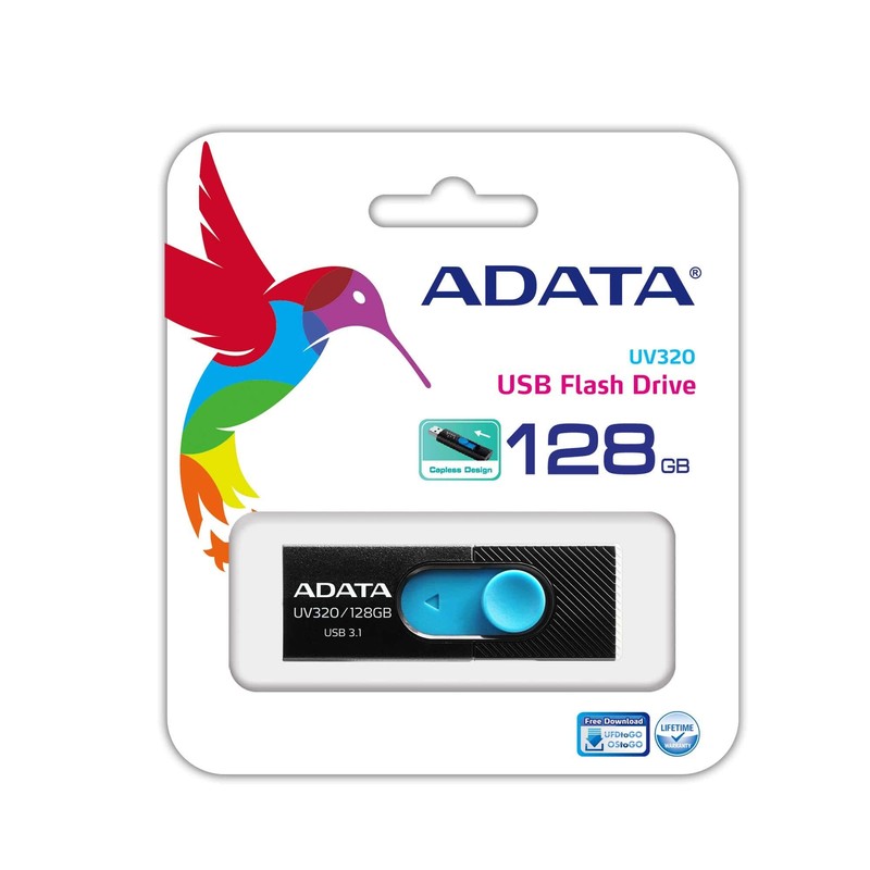 ADATA 128 GB Memoria Flash USB 3.1 Deslizable Color Negro