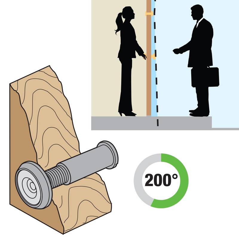 Prime-Line U 9891 Door Viewer, 1/2 In. x 200-Degree, Solid