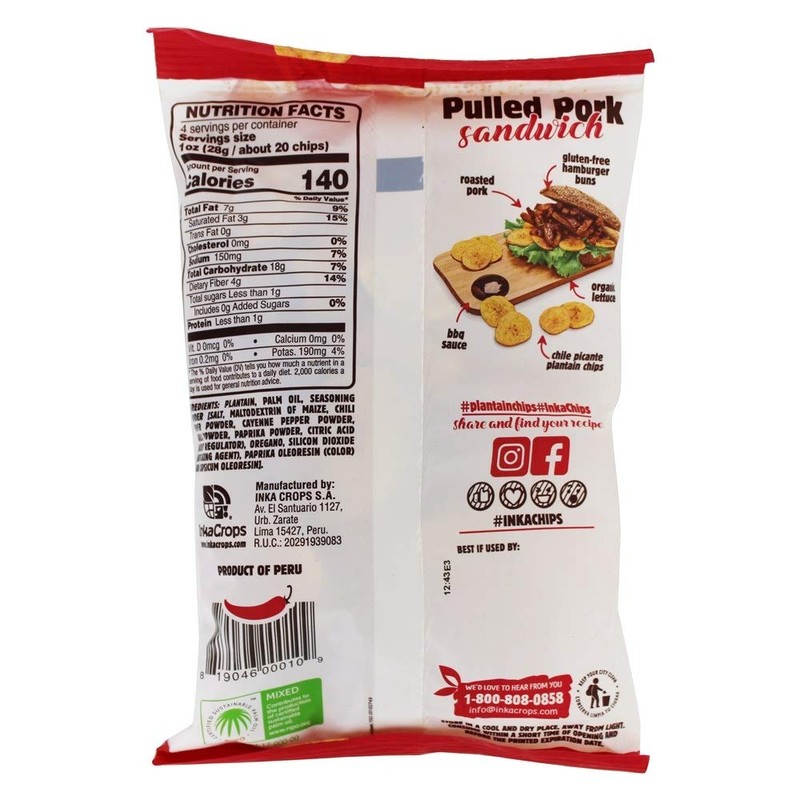 Inka Crops Chile Picante Plantain Chips pack of 12