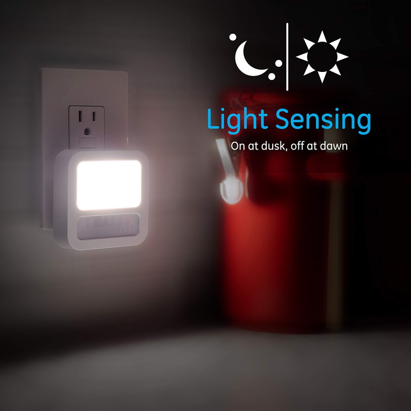 GE LED Motion Sensor Night Light, Plug-In, Dusk-to-Dawn Sensor, 20