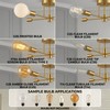 YCZM Modern Sputnik Chandelier, 6-Lights Mid Century Semi Flush Mount