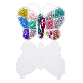 GLOREX 6 1630 333 Pearl Jewellery Set, 510 Pieces, in Butterfly Storage Box, Assorted Colours, Ideal for Designing Jewellery, Bracelets, Necklaces, Accessories and Decoration