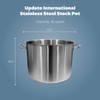 Update International 16 Qt Stainless Steel Stock Pot w/Cover, silver,