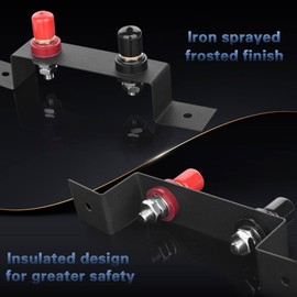 Battery Jump Post Kit with 𝟱𝟵 𝗶𝗻𝗰𝗵 Cable and Metal Insulation Mounting Bracket,Outdoor Heavy Duty Remote Battery Charging Posts Battery Terminals Relocation Kit (Battery Jump Post Kit)