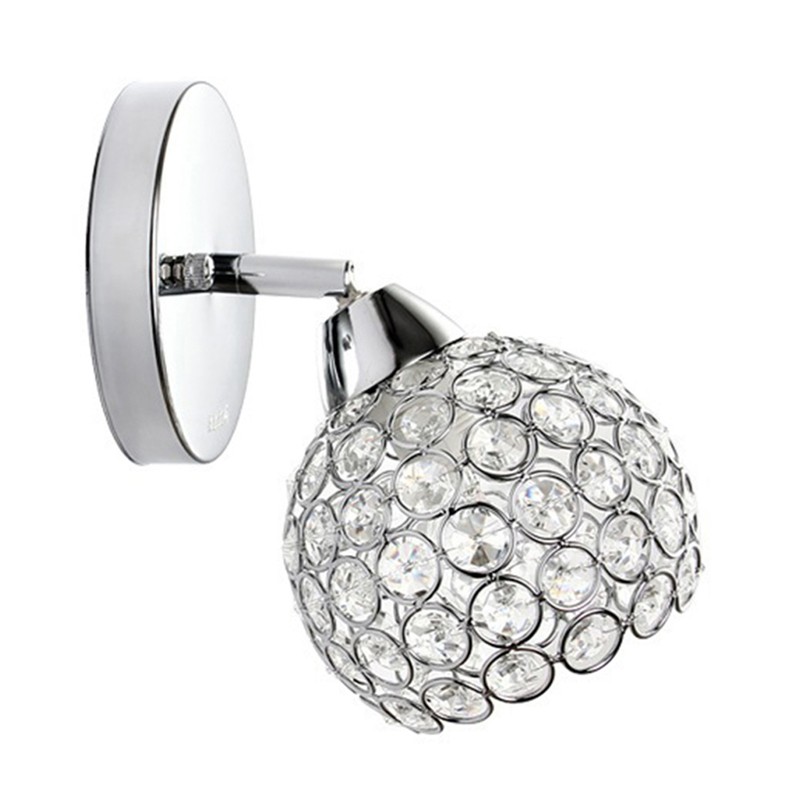 Crystal Wall Sconces Modern Wall Lamp G9 LED Round Bedroom