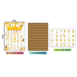 HEZNZXQ Bumble Bee Baby Shower Bingo Party Game Cards, Honey Bee Themed Gender Reveal Bingo Games, Bee Pregnancy Announcement Favors Decorations, 24 Players for Adult Party Supplies -02