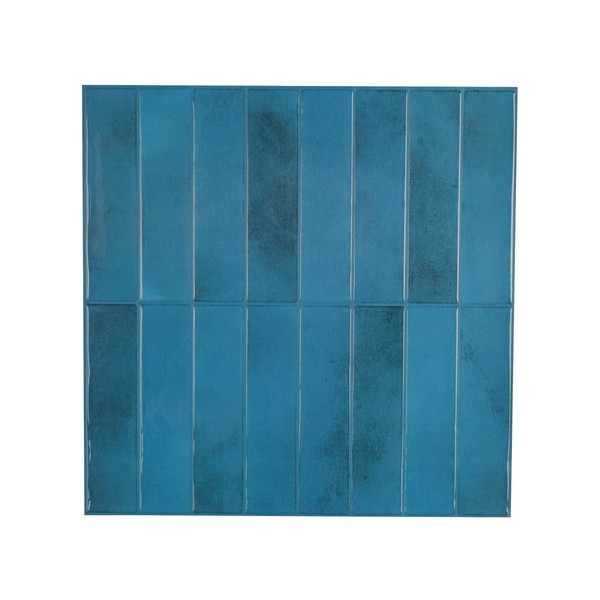 Peel and Stick Backsplash Tiles, 12" × 12" Agadir Blue