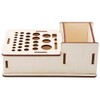 Multi Hole DIY Craft Tool Storage Wooden Holder Basswood Leather