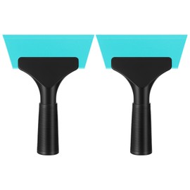Baderke 2 Pack Small Squeegee 5 Inch, Rubber Blade Window Tint Squeegee, Mini Wiper, with No-Slip Handle, for Car Window Windshield, Mirror, Glass Door, Tile, Shower(Green)