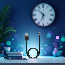 1 Pc Black Compatible for Da Fit Smart Watch Charger Smartwatch Replacement Cables and Chargers Cell Phones Replacement USB Charger Smartwatch Accessories