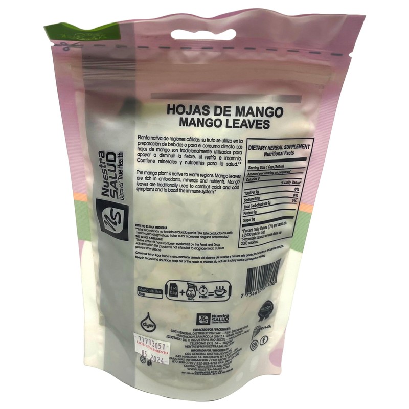 Mango Leaves Tea Herbal Infusion Hojas De Mango (35g) Zip-lock