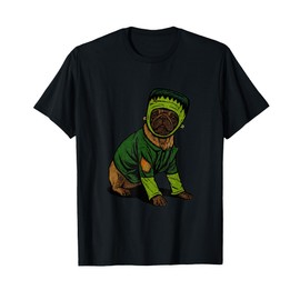 Frankenstein Pug in Green Costume T-Shirt