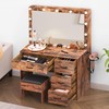 YITAHOME Makeup Vanity Set with Adjustable LED Mirror, Power Outlets,