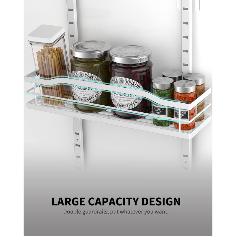 Moforoco White Narrow 9-Tier Over The Door Pantry Organizer, Pantry