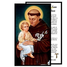 Trece Minutos a San Antonio De Padua Tarjeta Laminada Bendecida Por El Papa Francisco