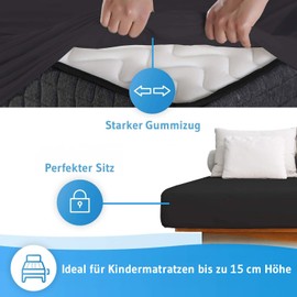 Fitted Sheet 60 x 120 cm Made of 100% Natural Cotton, The Breathable and Lint-Free Alba Bed Sheet is Elastic and Soft, Designed in Germany, Durable Jersey Duvet Cover, 60 x 120 cm