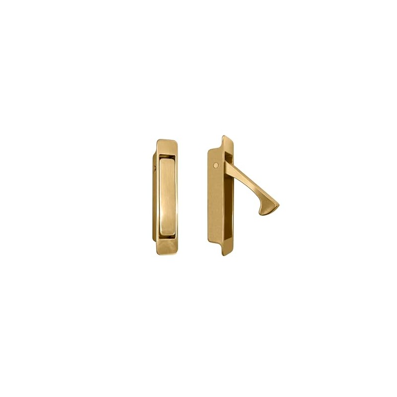 QCAA Forged Solid Brass Edge Pull, Sliding Pocket Door Pull