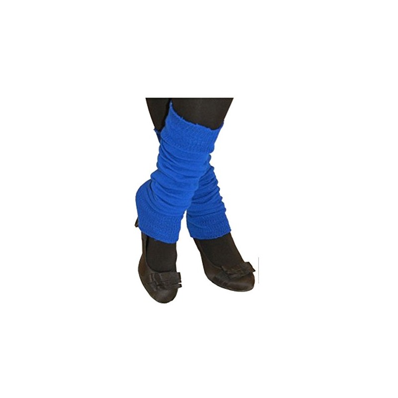 Luxurious Ladies 80's Dance Plain Ribbed Leg Warmers, Neon Leg