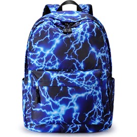 S-ZONE 15.6 Inch Starry Lightning Stylish Backpack Travel Rucksack School Bags for Teenager Girls Boys Students Outdoor Hiking Camping Weekend Backpack