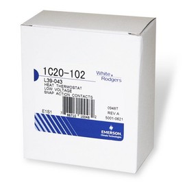 White Rodgers 1C20-102 - ECONOMY STAT HEAT ONLY LESS OFF SWITCH-MILLIVOLT, 12V