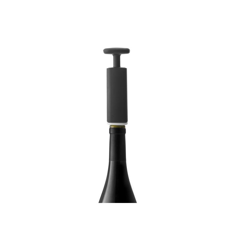Houdini Wine Vacuum Preserver, 6"x 4"x 7", Black