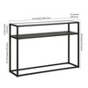 Nellie 42'' Wide Rectangular Console Table with Metal Mesh Shelf